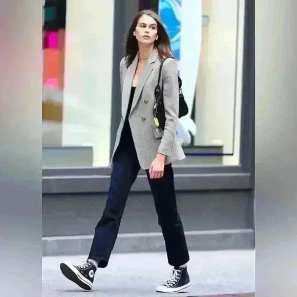 A.L.C Sedgwick Houndstooth Double Breasted Blazer Size Xtra Large/12 - Picture 10 of 12